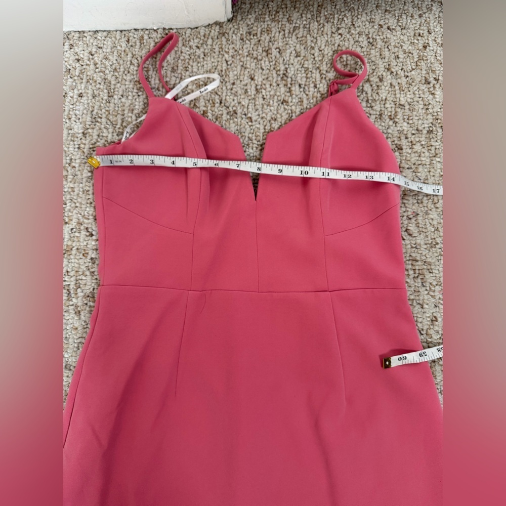 Bardot Kristen peplum midi dress melon color size 6 - Picture 6 of 9
